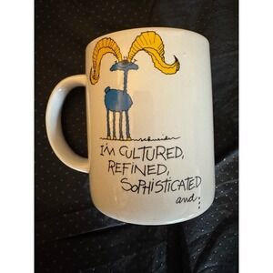 Vintage Russ Berrie Understatements Schneider Ram Horny Mug 8305